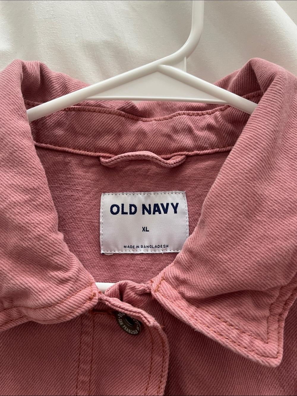 Old Navy Pink Button up Utility Jean Jacket - Picture 2 of 3